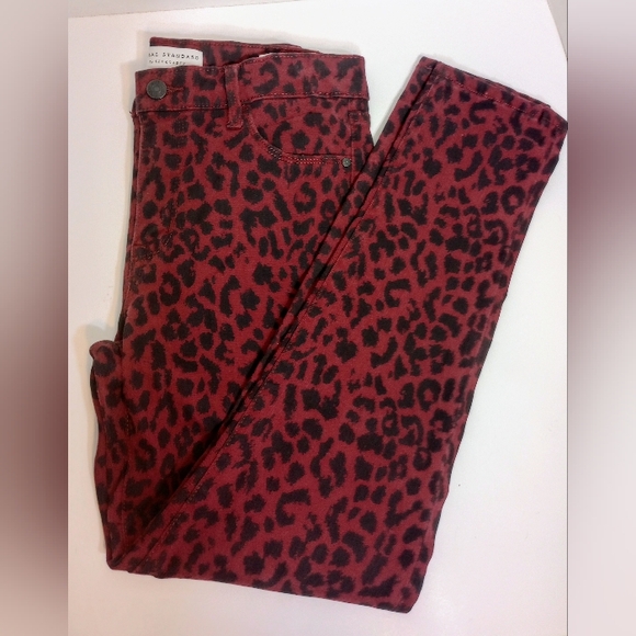 NWT Women's Social Standard Ankle Skinny Jeans, Sketchy Cheetah, size 4 - Picture 4 of 6